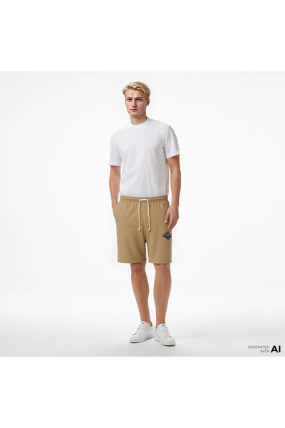 Tommy Hilfiger Tommy Jeans Regular Varsity Erkek Bej Şort