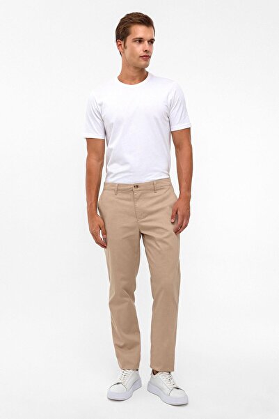 SÜVARİ Bej Regular Armürlü Pantolon