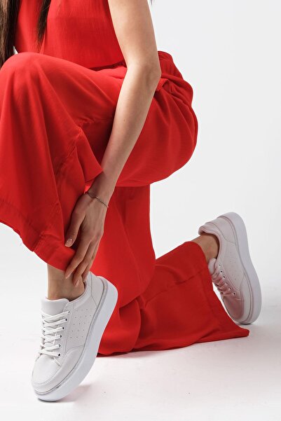 Mio Gusto Paula Off-White Color Women's Casual Sneakers Sneakers