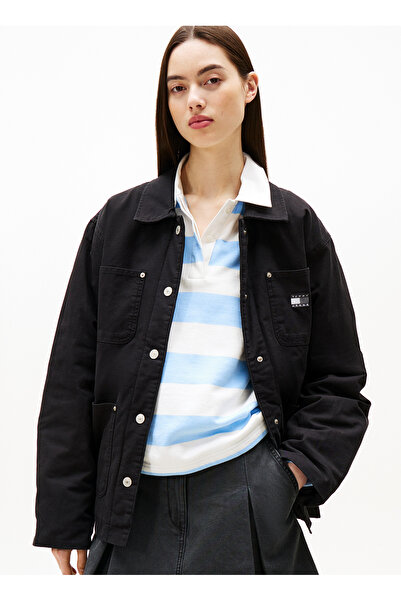 Tommy Jeans Standart Siyah Kadın Ceket DW0DW21382BDS