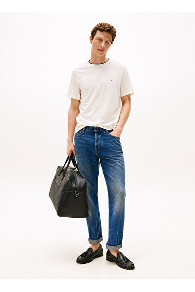 Tommy Hilfiger Bisiklet Yaka Sarı Erkek T-Shirt MW0MW39368Z00_COTTON MODAL TEE