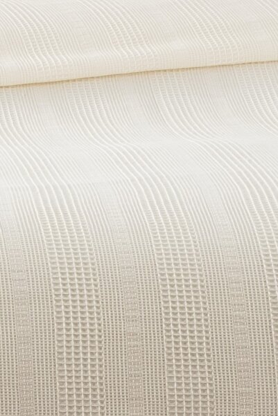 Sevim 100% бавовна, двоспальний ковдра з мереживом Kopanaki Waffle Pike-210x230 см-кремовий