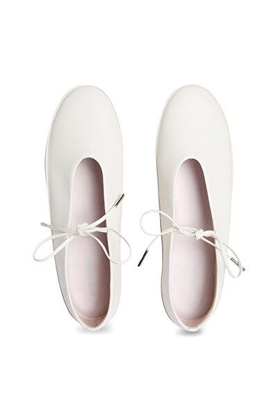 Calvin Klein Ballerina Mary Jane Strap Lth Beyaz Kadın Ayakkabı