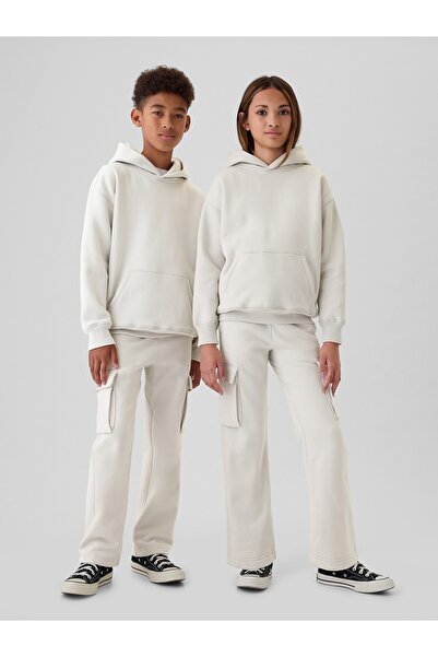 GAP Erkek Çocuk Kırık Beyaz Vintage Soft Relaxed Kargo Eşofman Altı