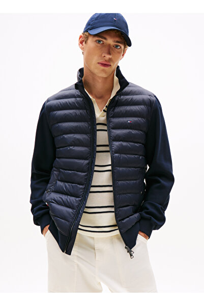 Tommy Hilfiger Dik Yaka Mavi Erkek Sweatshırt MW0MW37461DW5_MIX MEDIA STAND CLLR