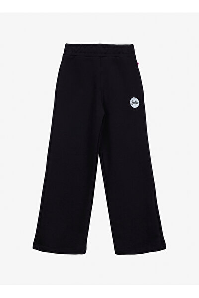 Barbie Bol Paça Siyah Kız Çocuk Eşofman Altı BRB5WG-EA6616