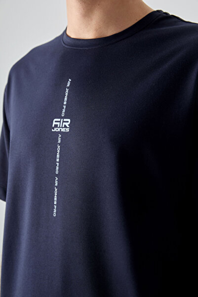 AIR JONES Ανδρικό μπλουζάκι μπλουζάκι από βαμβακερό και χοντρό, μαλακή υφή, με στάμπα, ανδρικό μπλουζάκι - 88373