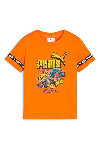 Puma Plain Orange T-Shirt for Boys 63239526-Puma X Hot Wheels Graphic