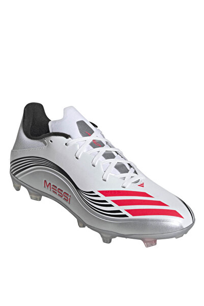 adidas JP7446 F50 MESSI LEAGUE FG/MG Beyaz - Gümüş Erkek Futbol Ayakkabısı