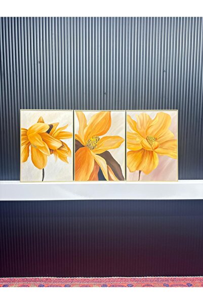 Tablomtr Metal Çerçeveli Gerçek Camlı Tablo BailG1 Üçlü Set