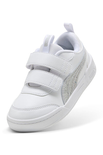 Puma White Female Child Walking Shoes 40321102-Puma Multiflex 2 Glitz Fs