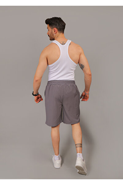 EydaMoon Baggy Cut Quick Dry Parachute Fabric Lace up Waist Sports Shorts