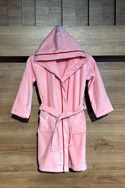 VAROL Hooded 100% Cotton Velvet Children's Bathrobe