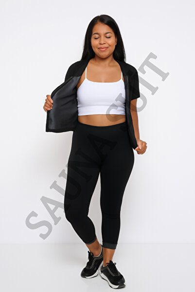 SAUNA SUIT Women's Leggings and Zipper Set for Daily Wear
