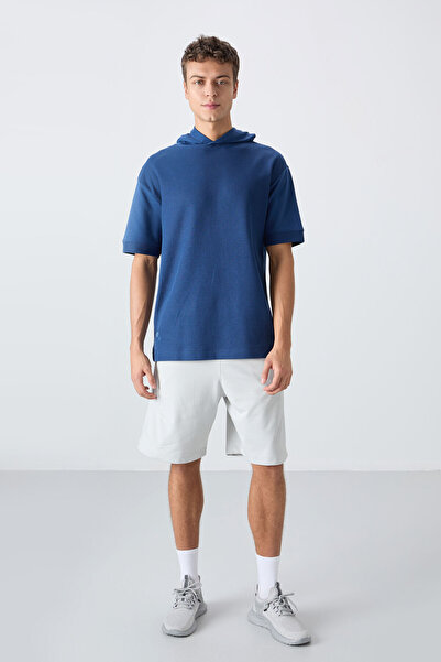 TOMMY LIFE Парламент Бавовняна Товста Поверхня З Текстурою Oversize Fit Basic Чоловічий Футболка - 88335