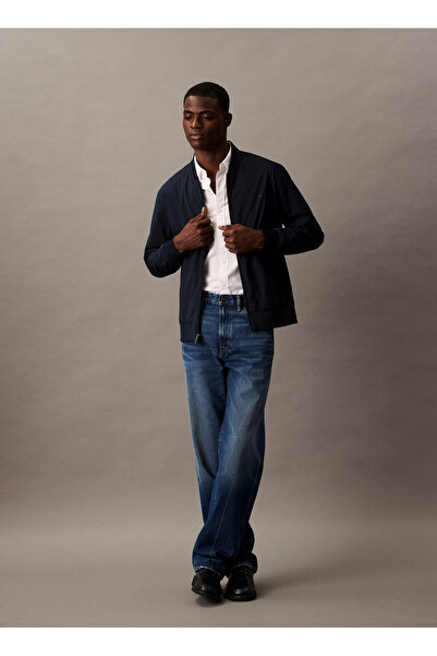 Calvin Klein Normal Mavi Erkek Ceket LV040FM512CJM_LS MATTE BOMBER JACKE