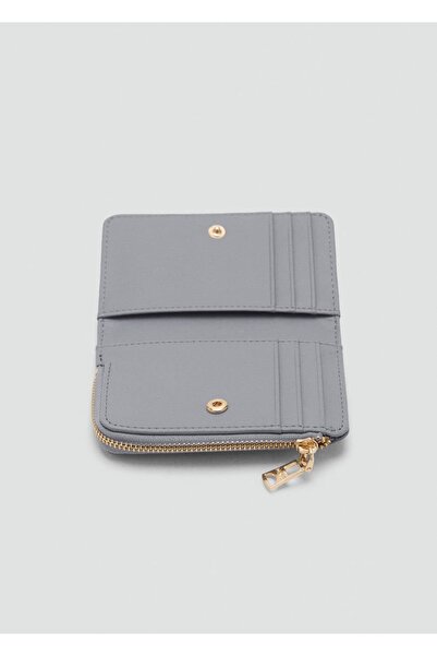 MANGO Woman Saffiano görünümlü kapaklı cüzdan