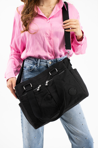 Sanmorris 3026 Büyük Boy Bölmeli Suya Dayanıklı Krinkıl Kumaş Çapraz Ve Omuz ...