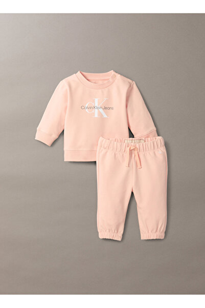 Calvin Klein Baskılı Erkek Çocuk Ekru Sweatshırt IB0IB02524PGB