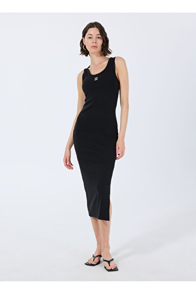 HUGO Siyah Kadın Bisiklet Yaka Slim Fit Elbise 50514521