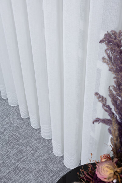 Brillant Living Room Bedroom Plain Avant-Garde New Season 2025 1/3 Dense Pleated Tulle Curtain Cra