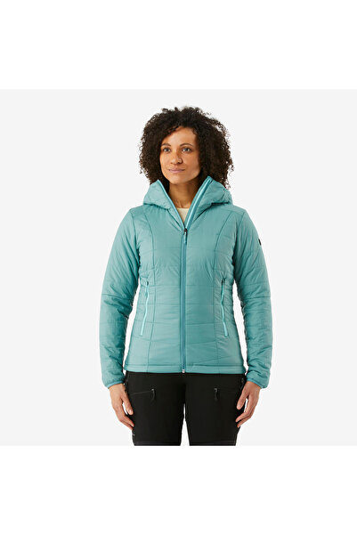 Decathlon Forclaz Kadın Outdoor Trekking Kapüşonlu Şişme Mont - Mavi - MT100