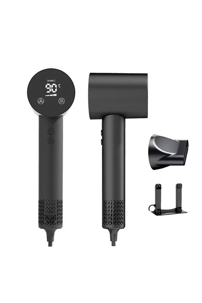 HYDER Professional Hair Dryer, 1500W, 3 speeds, 22m/s, Digital control, 200 million ions, BLDC motor