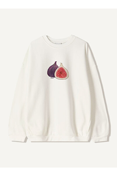 Disante Unisex Oversize kroj Fit dukserica FRUIT Štampano – okrugla kragna , ...