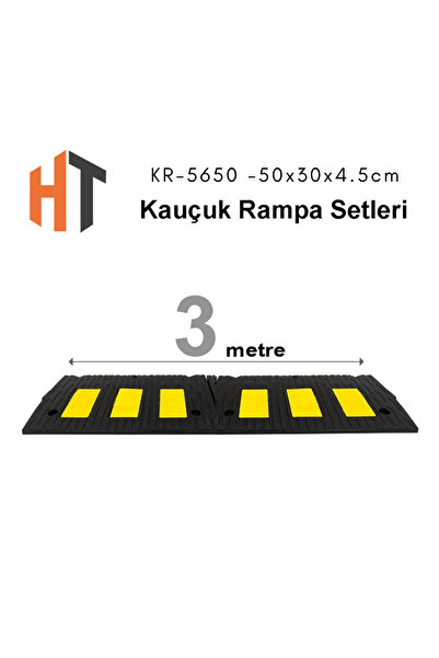 Hayat Trafik Kauçuk Rampa Set, Otopark Rampası, Kaldırım Rampası 50x30x4,5 cm 3 Metre