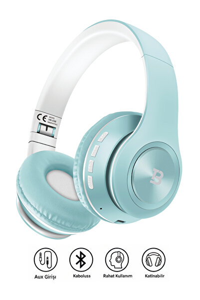 Tech&bello accessories Kablosuz Kulaküstü Bluetooth Kulaklık Stereo-Mikrofon-aux HK-036