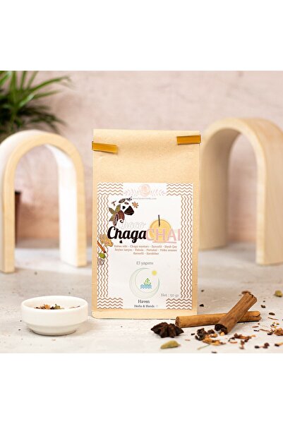 Haven Herbs & Blends ChocoChaga CHAI 50gr | Chaga mantarlı, Kakaolu Masala Çayı | Chai tea | Haven Herbs Blends