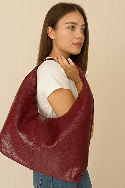 Petek Collection حقيبة كبيرة الحجم بنمط محبوك من إيما، هدية رأس السنة الجديدة