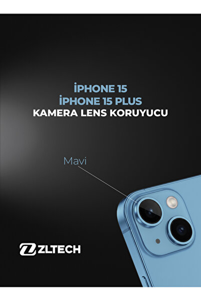 ZLTECH İPhone 15/15Plus Uyumlu Kamera Lens Koruyucu