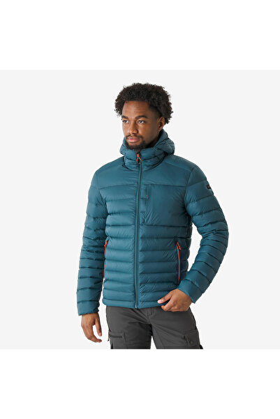 Decathlon Forclaz Men's Outdoor down Jacket - Hooded - Blue - Mt500 - -10 ° C.