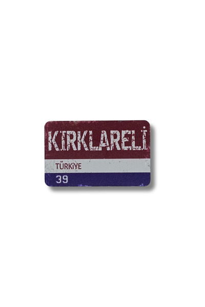 CraftbyBYC Kırklareli Şehir Temalı Retro Ahşap Buzdolabı Magneti-Hediyelik Ko...