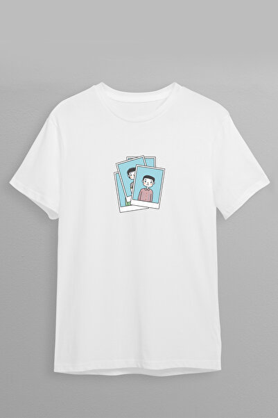 Justime Design Frame Vector Front Print Oversize Cotton Crew Neck Unisex T-Shirt
