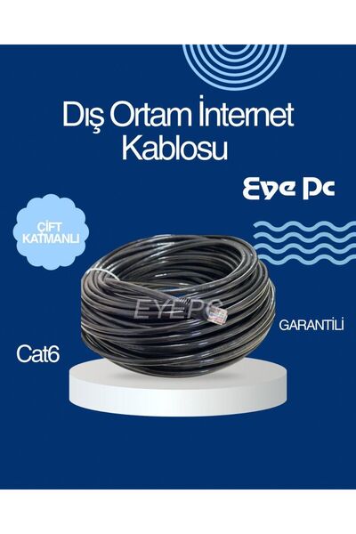 EYEPC 15 Metre Ket 6 Cat6 Internet Kablosu Pc Modem Tv Arası