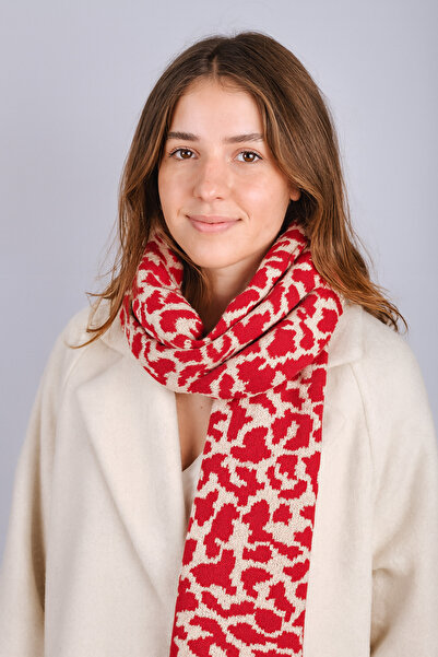 Sebir Moda Eșarfă de tricotaj cu model leopard