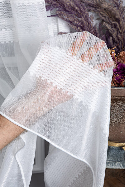 Brillant Tulle Curtain Brode 140X280 cm Sik Pleated Draped Cunda Tulle Curtain