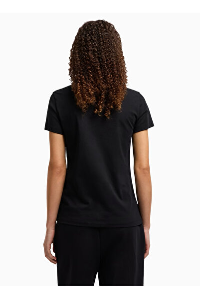 Armani Exchange Μαύρο μπλουζάκι με λαιμόκοψη XW000387