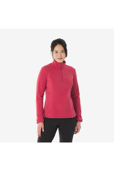 Decathlon Quechua Women's Outdoor Fleece - Dark Claret Red - Mh100