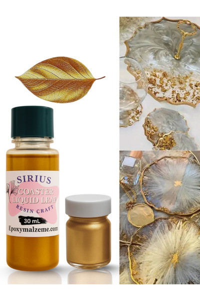 Sirius Hobi Epoksi Reçine Bardak Altlığı Gold Kenar Boyası Varağı Seti 30 ml ...