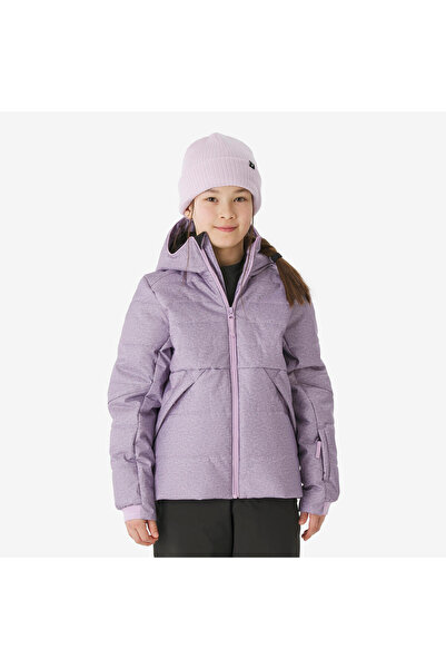 Decathlon Jachetă de schi gonflabilă pentru copii Wedze - 6/14 ani - roz/ imprimeu leopard - 100 Warm