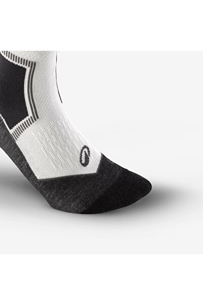 Decathlon Wedze Adult Ski Socks - Merino Wool - Black/White - 500