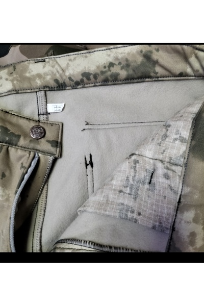 BeyzDenim Αδιάβροχο παντελόνι ερημιάς χακί φλις, παντελόνι κυνηγιού, παντελόνι πεζοπορίας, μεγάλο μέγεθος