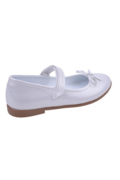 Papuçsepeti 2084 Model Girl's Bow Ballerina Shoes - Velcro Skin Ballerina Shoes
