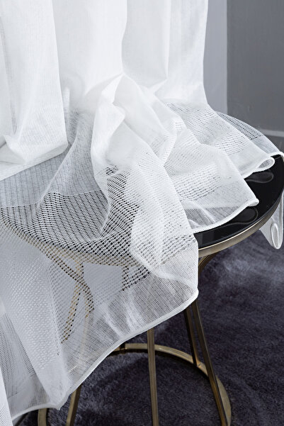 Payidar Salon Oda Yatak Odası Düz Avangard Brillant Yeni Sezon 2025 1/3 Sık Pile Tül Perde BİRCE