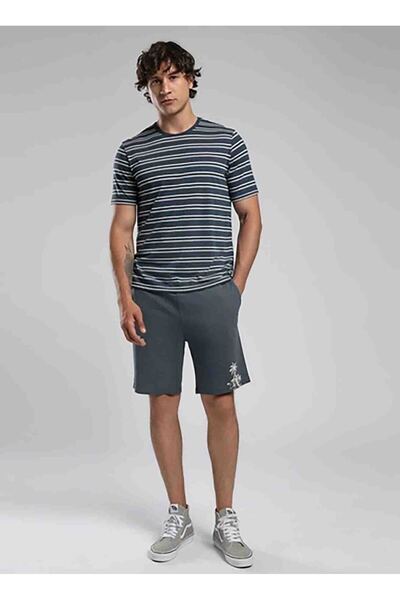 Lee Cooper Regular Fit Indigo Men's Shorts 252 Lcm 221023 Arlo Indigo