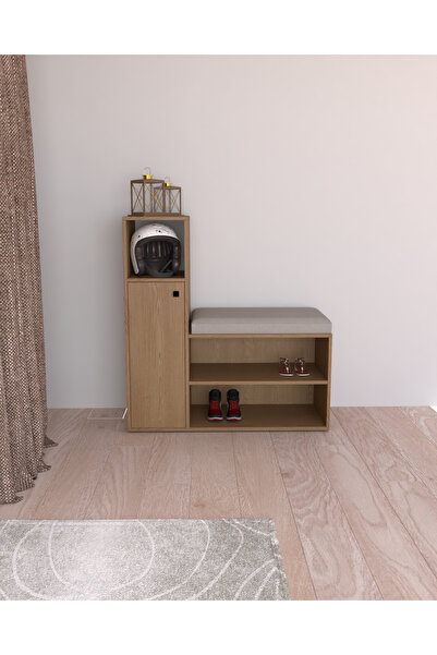 LemvoraHome Kapı Önü Ayakkabılık Puf | %100 MDF
