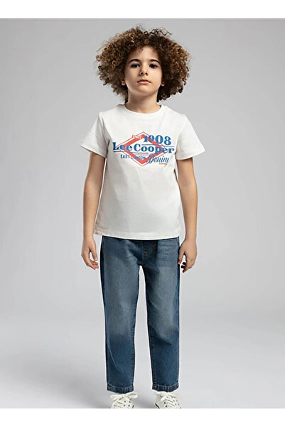 Lee Cooper Printed Ecru Boy's T-Shirt 252 Lcb 242004